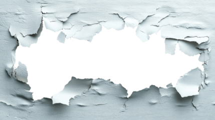 Peeling Paint Revealing Blank Space: Abstract view of cracked and peeling paint, creating a frame for a blank area