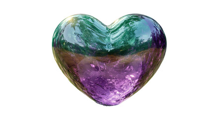 Love's Crystal Heart: A beautiful crystalline heart, shimmering with captivating colors, embodies love, affection, and the essence of romance.