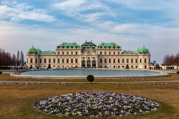 View of Belvedere castle in Wien