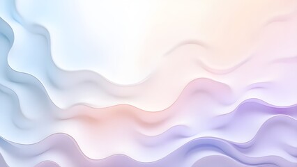 Fototapeta premium Abstract background with fluid wavy patterns in soft pastel hues of blue, pink, and white. Perfect for modern designs, branding, and creative projects