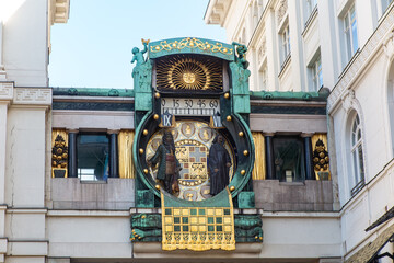Ankeruhr the astrological clock of Wien