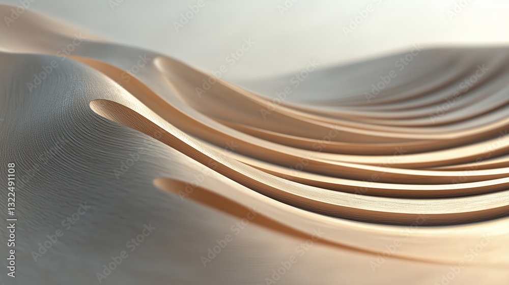 Poster wooden wave patterns create an elegant texture in soft light showcasing craftsmanship and design