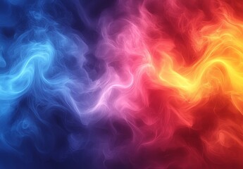 Fototapeta premium Upward motion of a vibrant red and blue blur gradient against a barren backdrop, highlighting the tension between warm and cool hues