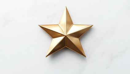 Obraz premium golden star isolated on white background,golden stars background,Star clipart on a white background,generative ai illustration 
