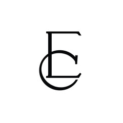 EC Luxury minimal monogram Real Estate Logo design