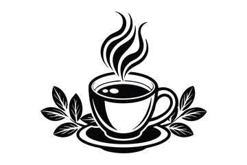 Coffee cup icon silhouette