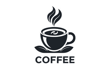 Coffee vector illustration silhouette logo design black and white color