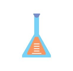 Vector image of a test tube icon on a white background