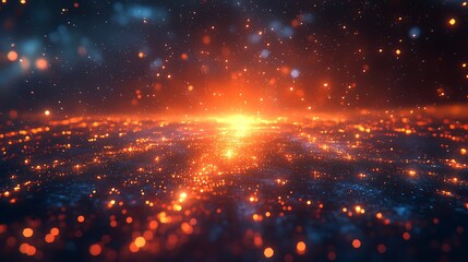 Fototapeta premium Futuristic orange blue lights with glowing effect high resolution hd background