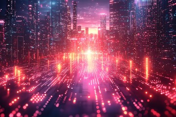 Fototapeta premium Glitchy backdrop