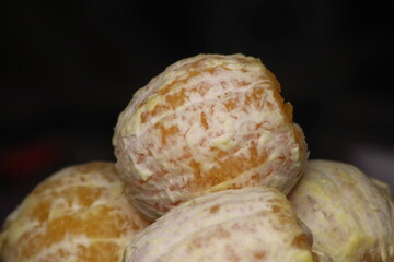 Fresh Peeled Oranges Close Up