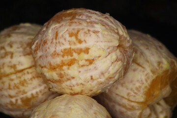 Fresh Peeled Oranges Close Up