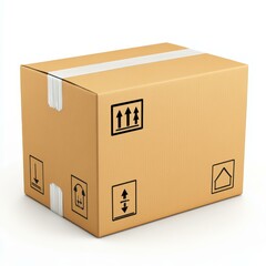 A sleek delivery box stands out against a clean white background, emphasizing its sturdy design and practicality.