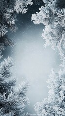 Modern winter-themed background with frosty white tones and soft detailed elements for furniture promotional adverting