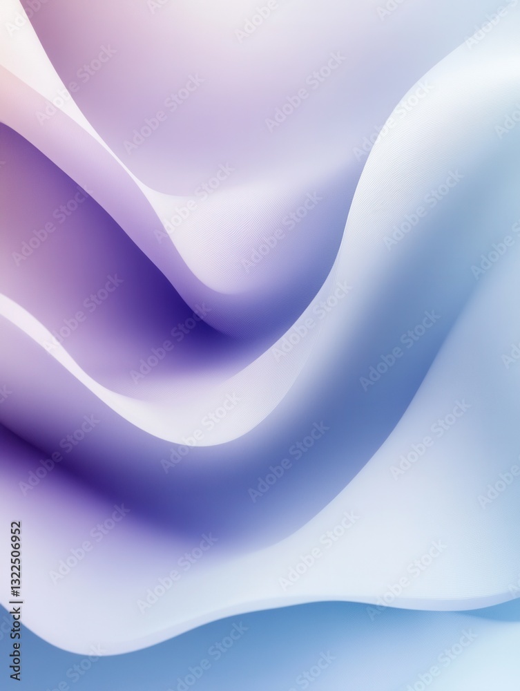 Poster Serene gradient transition from lavender to pale blue creating a calming and meditative atmosphere in a peaceful setting