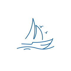 Minimal Boat Logo design