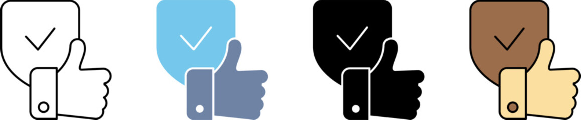 trust concept line icon. Simple element illustration.