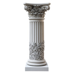 column, pillar, greek, architecture, roman, stone, ancient, pedestal, marble, antique, columns, classical, classic, temple, ionic, greece, building, architectural, style, 3d, old, illustration, suppor