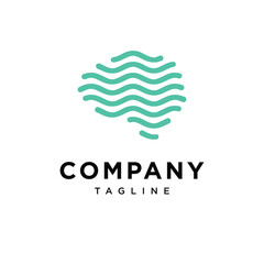 Brain Wave Logo Icon Vector