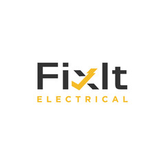 Fix It electrical Logo Icon Vector.