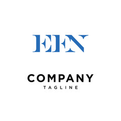 Letter E F N Monogram Logo Icon Vector