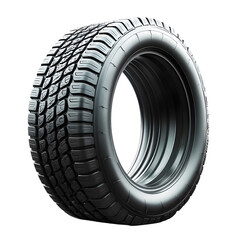 realistic tire isolated on white