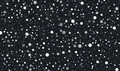 Dark gray background with small dots of different sizes creates a detailed, intricate pattern that mimics a torn fabric texture, offering high resolution and a seamless design for a dynamic visual eff