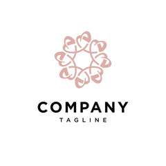 Letter Mim Arabic Flower or sun Logo Icon Vector