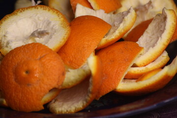 Orange Peels Close Up