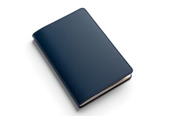 A blank empty passport cover ready for branding isolated on white background, mockup, copy space