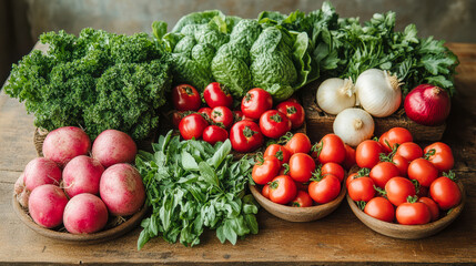 Freshly harvested vegetables promote zero waste cooking practice and inspire creative culinary projects