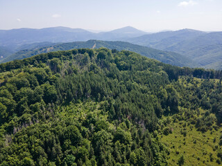 Fototapeta premium Landscape of Erul mountain near Kamenititsa peak, Bulgaria