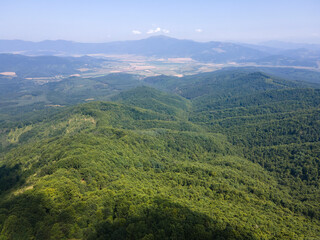 Fototapeta premium Landscape of Erul mountain near Kamenititsa peak, Bulgaria