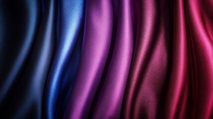Fototapeta premium Rich Background Featuring Dark Blue Purple Red Burgundy Plum Wine Maroon Magenta Colors With Abstract Luxury Patterns Of Silk Satin Velvet Fabric