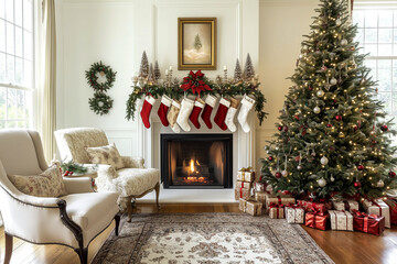 A Cozy and Festive Christmas Scene with High Resolution