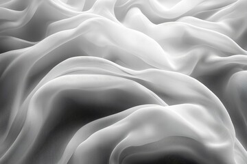 Obraz premium Panoramic soft blur pattern on silver fabric: Sweeping Satin Landscape