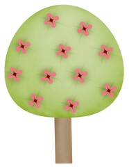 Tree on white background