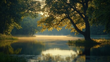 Serene moment of human and nature unity emphasizing deep connection and harmony