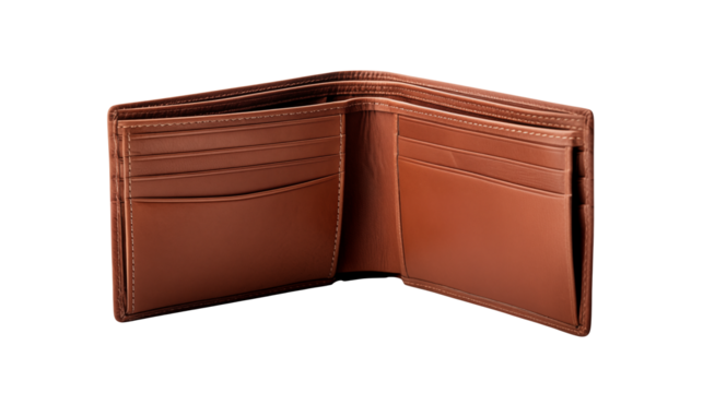 High quality Leather Wallet Open Brown Wallet Empty Wallet Mens Accessories Fashionable Wallet