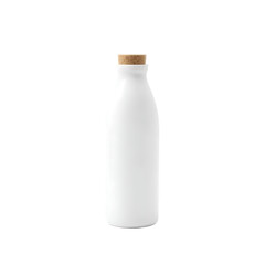 Milk bottle isolated on transparent background