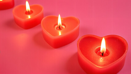 heart shaped candles