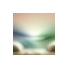 パステルグリーン×ラベンダー×ベージュの癒し系グラデーション