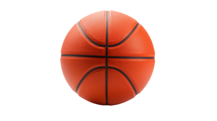 High resolution Close up of Classic Orange Basketball on Black Background Ideal for Sports Websites Marketing Materials and Print Designs