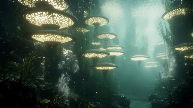 Subaquatic Luminescence: An Underwater City of Lights
