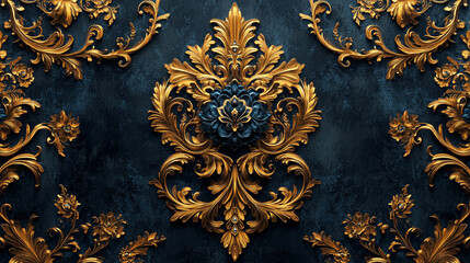 vintage background with gold ornament