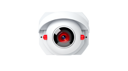 High tech security camera lens close up futuristic surveillance technology modern CCTV system digital monitoring equipment smart home security