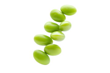 Bunch of green pills are stacked on top of each other, isolated