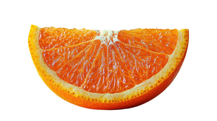 Citrus Burst: A single, succulent slice of vibrant orange fruit, meticulously detailed, offering a refreshing glimpse of natural goodness and healthy eating.