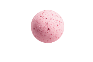 Pink ball with a red center, isolated