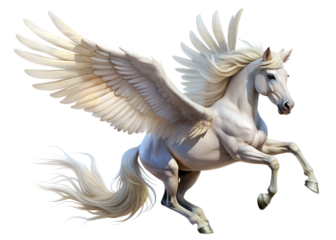 white horse isolated on white background